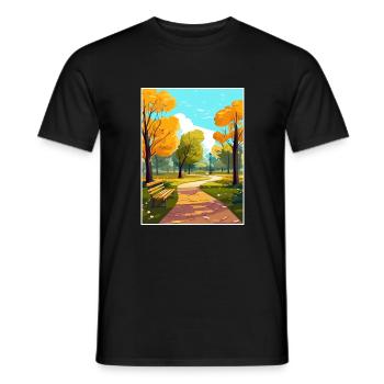 Hyde Park London England Vintage Travel Poster WPA - Men's T-Shirt - black - Front - AI Model Male 178 light (178cm)