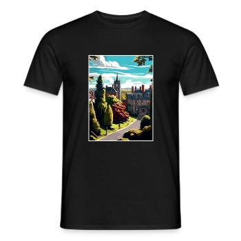 Halifax England Yorkshire Vintage Reiseposter - Männer T-Shirt - Schwarz - Vorne - AI Model Male 178 light (178cm)