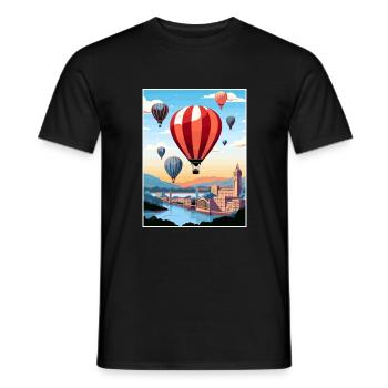 Bristol England Bridge Vintage Travel Poster WPA - Men's T-Shirt - black - Front - AI Model Male 178 light (178cm)