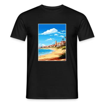 Cascais Portugal Vintage voyage affiche Souvenir - T-shirt homme - noir - Devant - AI Model Male 178 light (178cm)