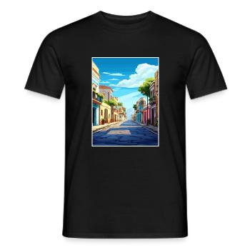 Merida Spain Vintage Travel Poster WPA Souvenir - Men's T-Shirt - black - Front - AI Model Male 178 light (178cm)