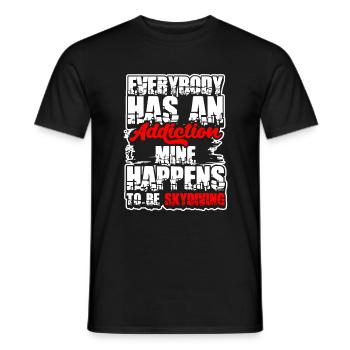 Skydiving Jump Sport - Men's T-Shirt - black - Front - AI Model Male 178 light (178cm)