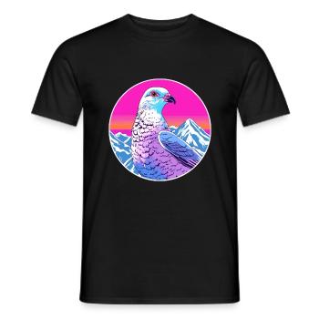 Pigeon Aquarelle Dessin Animé Kawaii Animal De Compagnie Colorf - T-shirt homme - noir - Devant - AI Model Male 178 light (178cm)
