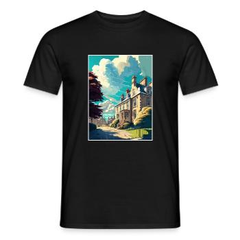 Chipping Norton England Vintage Travel Poster WPA - Men's T-Shirt - black - Front - AI Model Male 178 light (178cm)