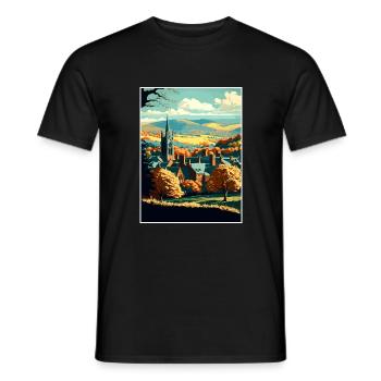 Tolles Malvern England Vintage Reiseposter WPA - Männer T-Shirt - Schwarz - Vorne - AI Model Male 178 light (178cm)