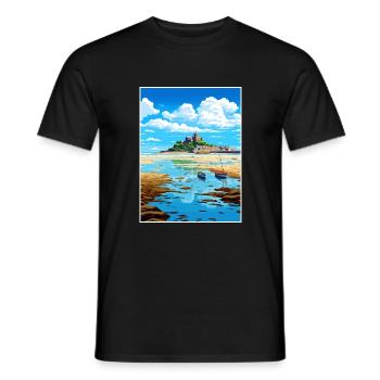 Marazion Cornwall Vintage voyage affiche Souvenir - T-shirt homme - noir - Devant - AI Model Male 178 light (178cm)