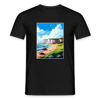 Dover England Kent Vintage Reiseposter Souvenir - Männer T-Shirt - Schwarz - Vorne - AI Model Male 178 light (178cm)