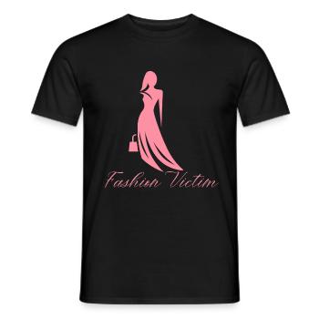 Fashion Victim - Männer T-Shirt - Schwarz - Vorne - AI Model Male 178 light (178cm)