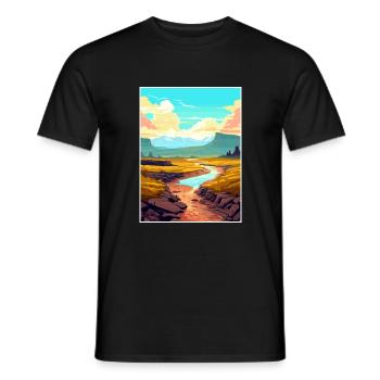 Parc national des volcans Volcanoe Hawaii Souvenir - T-shirt homme - noir - Devant - AI Model Male 178 light (178cm)