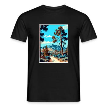 San Bernardino National Forest California Souvenir - Männer T-Shirt - Schwarz - Vorne - AI Model Male 178 light (178cm)