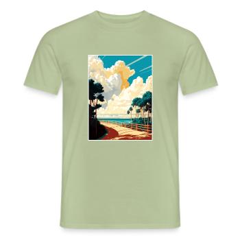 Biscayne Nationalpark Kamelrücken Florida Souvenir - Männer T-Shirt - Sage - Vorne - AI Model Male 178 light (178cm)