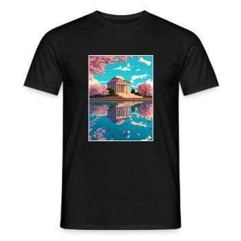 Jefferson Memorial Memorialwall Washington Dc - Men's T-Shirt - black - Front - AI Model Male 178 light (178cm)
