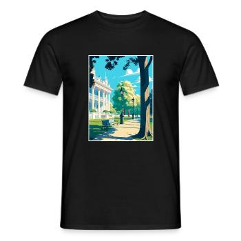 Hyde Park Londres Vintage voyage affiche Souvenir - T-shirt homme - noir - Devant - AI Model Male 178 light (178cm)