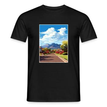 Springdale Utah Posters Vintage Travel Poster WPA - Men's T-Shirt - black - Front - AI Model Male 178 light (178cm)