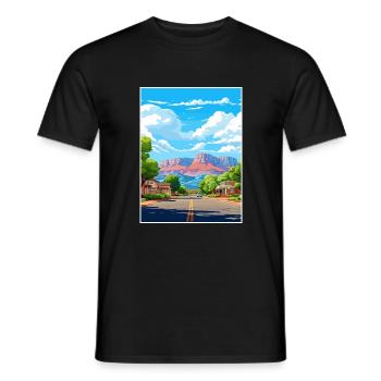 Springdale Utah Posters Vintage Travel Poster WPA - Men's T-Shirt - black - Front - AI Model Male 178 light (178cm)