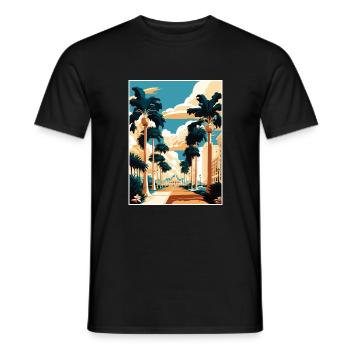 West Palm Beach Florida Vintage Reiseposter WPA - Männer T-Shirt - Schwarz - Vorne - AI Model Male 178 light (178cm)