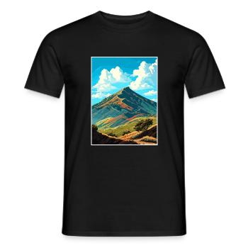 Mount Diablo California Vintage Reiseposter WPA - Männer T-Shirt - Schwarz - Vorne - AI Model Male 178 light (178cm)