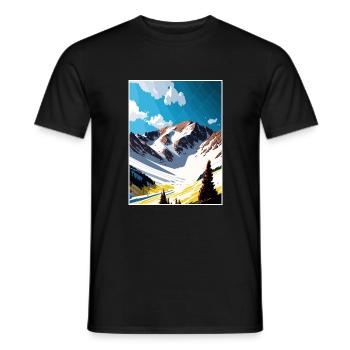 Arapahoe Basin Colorado Vintage voyage affiche WPA - T-shirt homme - noir - Devant - AI Model Male 178 light (178cm)