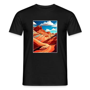 Vermilion Cliffs Arizona Vintage voyage affiche WPA - T-shirt homme - noir - Devant - AI Model Male 178 light (178cm)