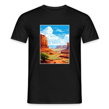 Canyonlands Nationalpark Vintage Reiseposter - Männer T-Shirt - Schwarz - Vorne - AI Model Male 178 light (178cm)