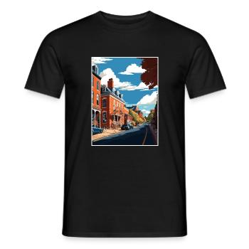 Phoenixville Pennsylvanie Vintage affiche de voyage - T-shirt homme - noir - Devant - AI Model Male 178 light (178cm)