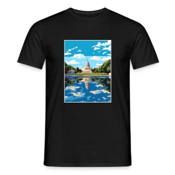 Ulysses S Grant Memorial Vintage Travel Poster WPA - T-shirt homme - noir - Devant - AI Model Male 178 light (178cm)