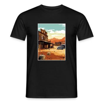 Goldfield Ghost Town Nevada Vintage Travel Poster - Men's T-Shirt - black - Front - AI Model Male 178 light (178cm)