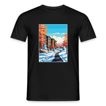 Seven Springs Resort Pennsylvania Reiseposter - Männer T-Shirt - Schwarz - Vorne - AI Model Male 178 light (178cm)
