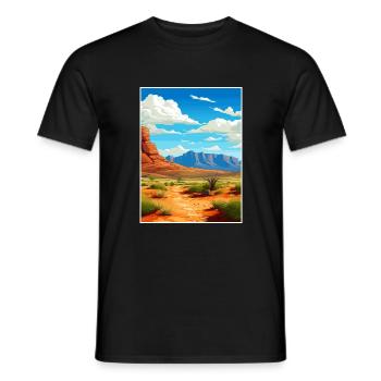 Guadalupe Mountains National Park Travel Poster - Men's T-Shirt - black - Front - AI Model Male 178 light (178cm)
