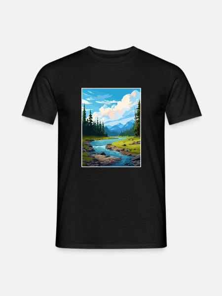Jasper National Park Kanada Vintage Reiseposter - Männer T-Shirt - Schwarz