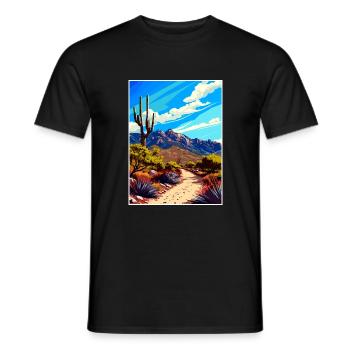 Catalina State Park Arizona Vintage Reiseposter - Männer T-Shirt - Schwarz - Vorne - AI Model Male 178 light (178cm)