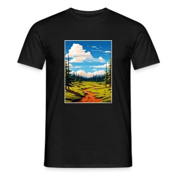 Parc national de Fishlake Utah Vintage affiche de voyage - T-shirt homme - noir - Devant - AI Model Male 178 light (178cm)