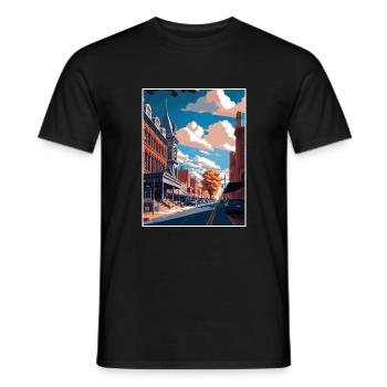 Lancaster County Pennsylvania Reiseposter - Männer T-Shirt - Schwarz - Vorne - AI Model Male 178 light (178cm)