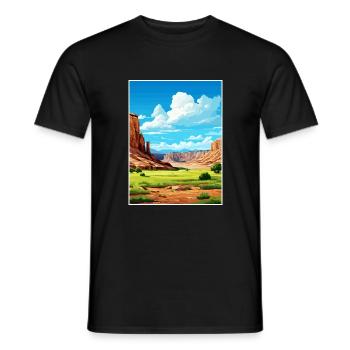 Capitol Reef National Park Vintage Reiseposter - Männer T-Shirt - Schwarz - Vorne - AI Model Male 178 light (178cm)