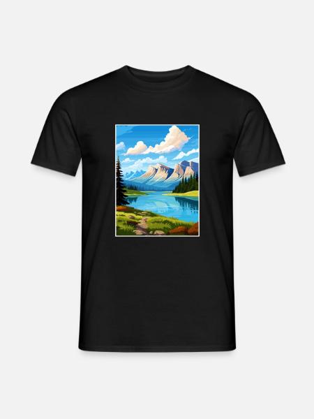 Banff Nationalpark Kanada Vintage Reiseposter - Männer T-Shirt - Schwarz