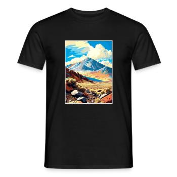 Mont Humphreys Californie Vintage affiche de voyage - T-shirt homme - noir - Devant - AI Model Male 178 light (178cm)