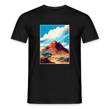 Camelback Mountain Arizona Affiche de voyage Vintage - T-shirt homme - noir - Devant - AI Model Male 178 light (178cm)