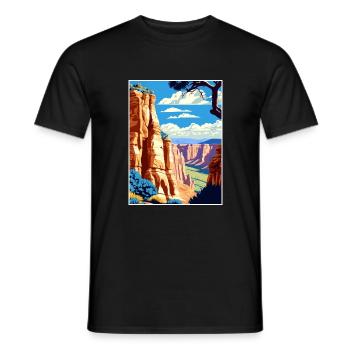 Colorado National Monument Vintage Reiseposter - Männer T-Shirt - Schwarz - Vorne - AI Model Male 178 light (178cm)