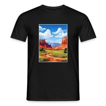 Capitol Reef National Park Vintage Reiseposter - Männer T-Shirt - Schwarz - Vorne - AI Model Male 178 light (178cm)