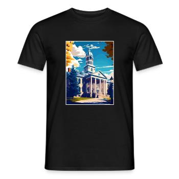 State College Pennsylvanie Vintage affiche de voyage - T-shirt homme - noir - Devant - AI Model Male 178 light (178cm)