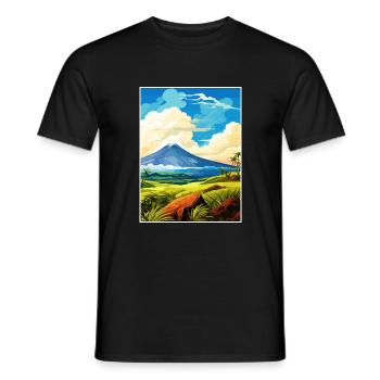 Hawai Vulkane Nationalpark Reiseposter - Männer T-Shirt - Schwarz - Vorne - AI Model Male 178 light (178cm)