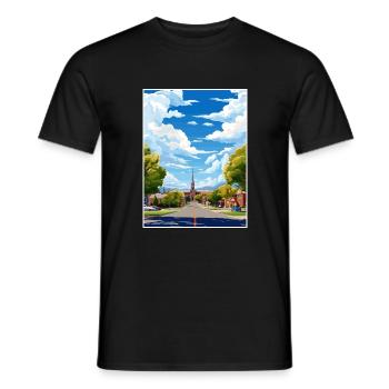 Vernal Utah Posters Vintage Travel Poster Souvenir - Men's T-Shirt - black - Front - AI Model Male 178 light (178cm)