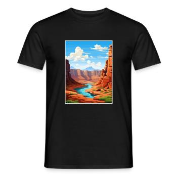 Vernal Utah Posters Vintage Travel Poster Souvenir - Men's T-Shirt - black - Front - AI Model Male 178 light (178cm)