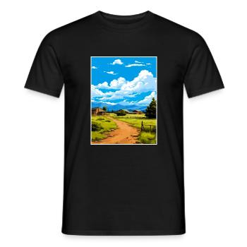 Torrey Utah Posters Vintage Travel Poster Souvenir - Men's T-Shirt - black - Front - AI Model Male 178 light (178cm)