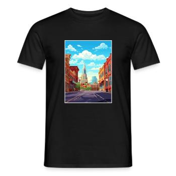 Nashville Tennessee Vintage voyage affiche Souvenir - T-shirt homme - noir - Devant - AI Model Male 178 light (178cm)