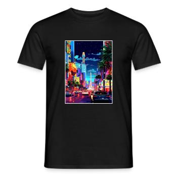 Las Vegas Nevada Vintage voyage affiche Souvenir - T-shirt homme - noir - Devant - AI Model Male 178 light (178cm)