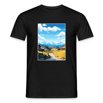 Bethel Alaska Vintage Reiseposter WPA Souvenir - Männer T-Shirt - Schwarz - Vorne - AI Model Male 178 light (178cm)