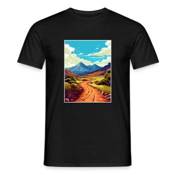 Haleakala Hawaii Vintage voyage affiche souvenir - T-shirt homme - noir - Devant - AI Model Male 178 light (178cm)