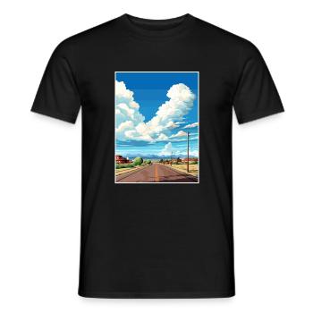 Ouragan Utah Vintage Voyage Affiche WPA Souvenir - T-shirt homme - noir - Devant - AI Model Male 178 light (178cm)