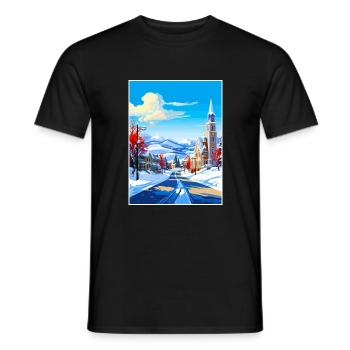 Park Utah Vintage Voyage Poster WPA Souvenir - T-shirt homme - noir - Devant - AI Model Male 178 light (178cm)